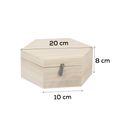 Light Gray Urban Crafter Hexagonal Paulownia Box with Tag 20x17.3x8cm Boxes