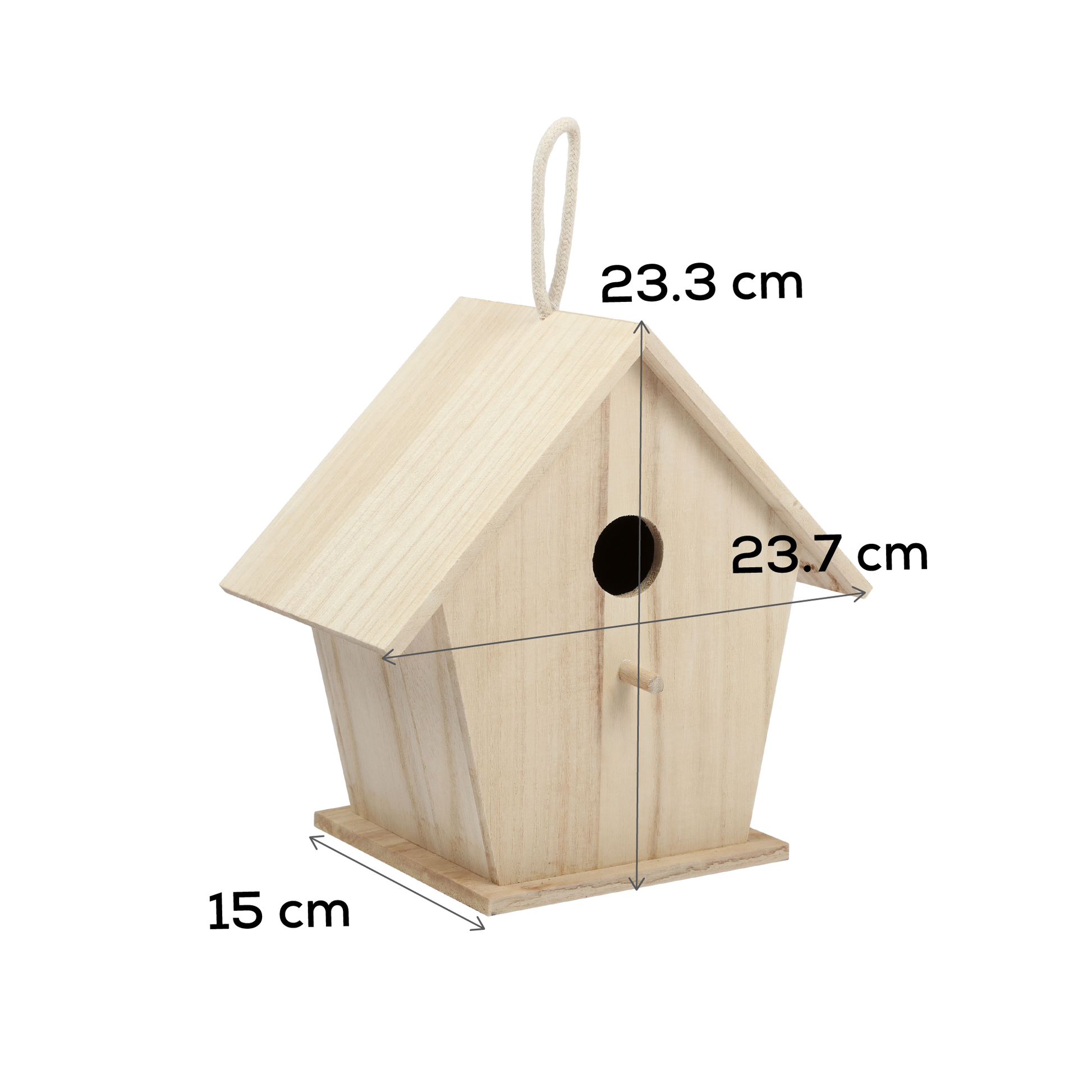 Gray Urban Crafter Paulownia Birdhouse 24x15x23cm Wood Crafts
