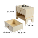 Gray Urban Crafter 2 Drawer Free-standing Chest 18.5x12.5x17.5cm All Woodcraft