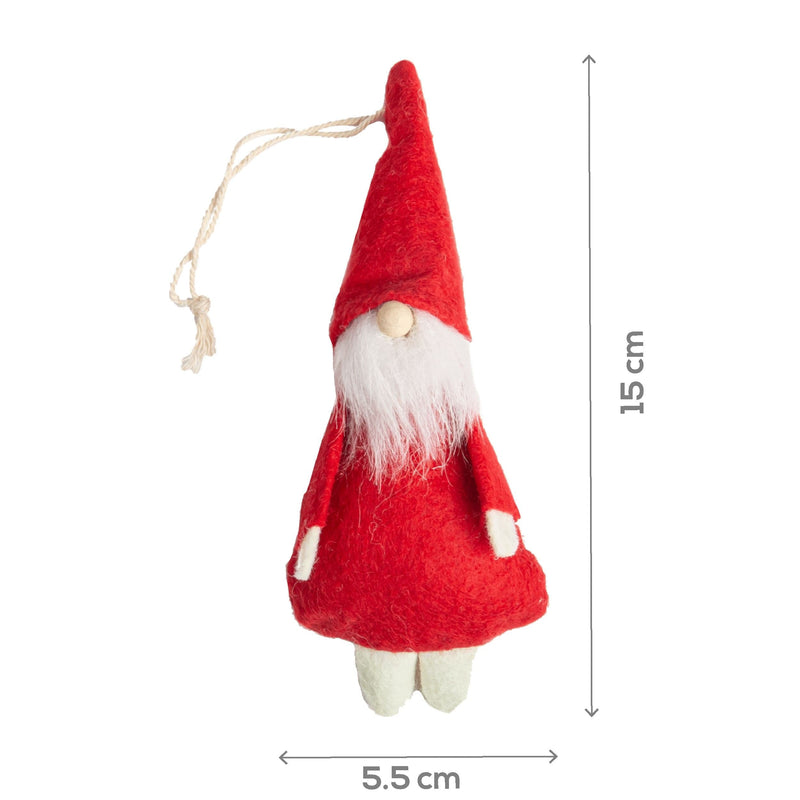 Firebrick Make A Merry Christmas Christmas Hanging Gnome Red Christmas