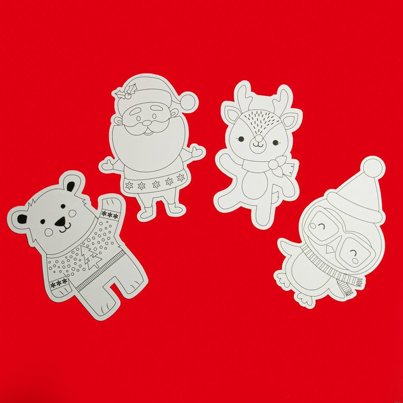 Red Teachers Choice Christmas Friends Cut Outs 12Pc Christmas