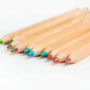 White Smoke Art Star Rainbow Multi Coloured Jumbo Pencils (10 Pack) Kids Pencils
