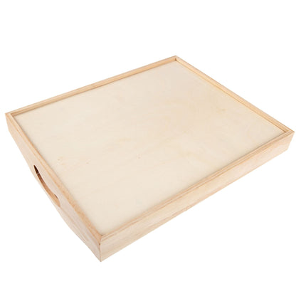 Antique White Urban Crafter Rectangular Wooden Tray 35.5x28.6x6.6cm Trays