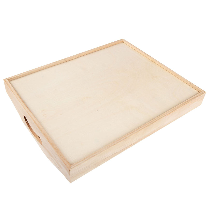 Antique White Urban Crafter Rectangular Wooden Tray 35.5x28.6x6.6cm Trays