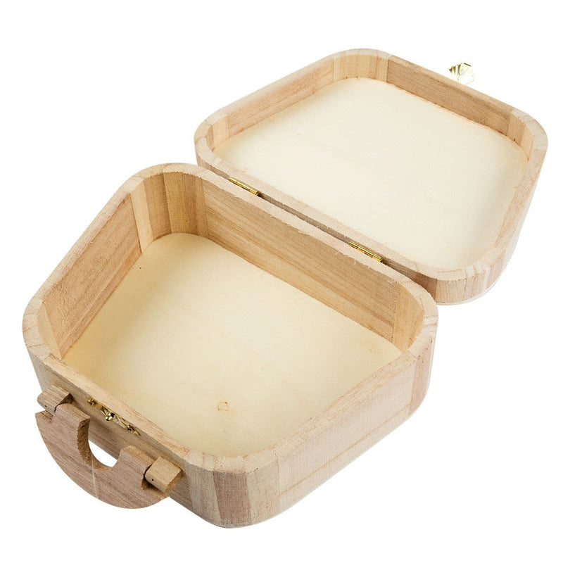 Wheat Urban Crafter Tapered Wooden Case with Handle 17.5 x 14 x 6.5cm Wood Crafts