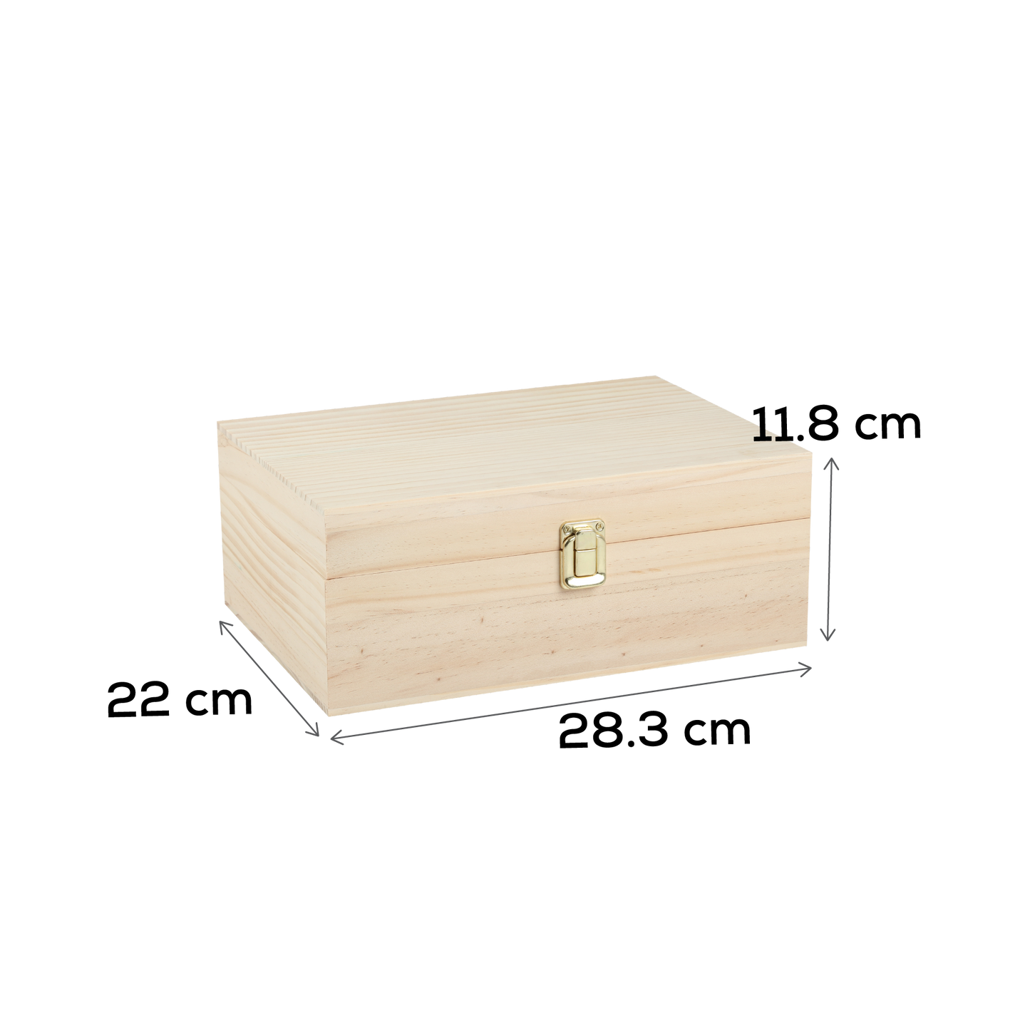 Wheat Urban Crafter Rectangular Pine Gift Box with Latch 30x22x12cm Boxes