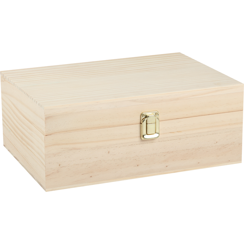 Wheat Urban Crafter Rectangular Pine Gift Box with Latch 30x22x12cm Boxes