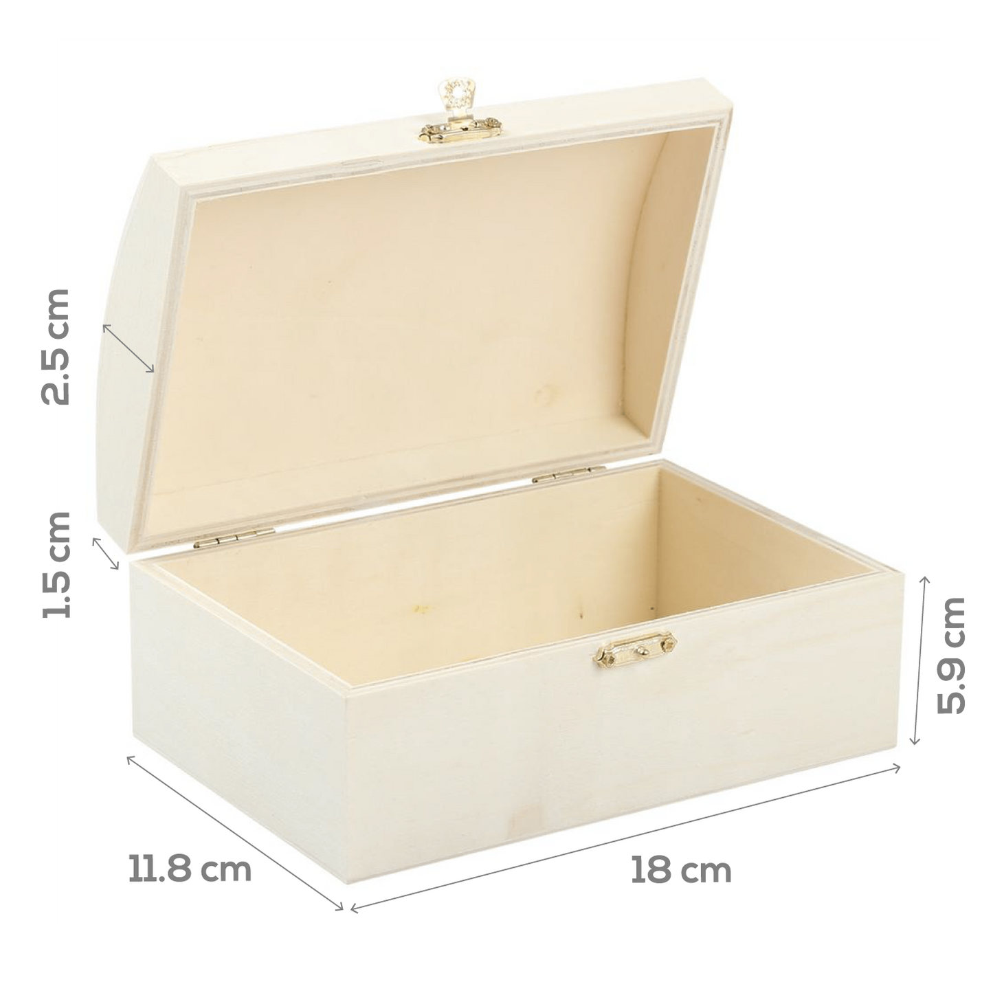 Wheat Urban Crafter Plywood Rectangular Box with Curved Lid Boxes