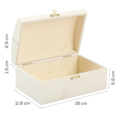 Wheat Urban Crafter Plywood Rectangular Box with Curved Lid Boxes