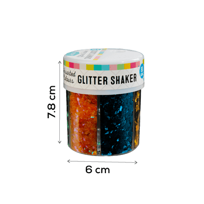 Black Art Star Chunky Glitter Shaker Assorted Colours 80g Glitter