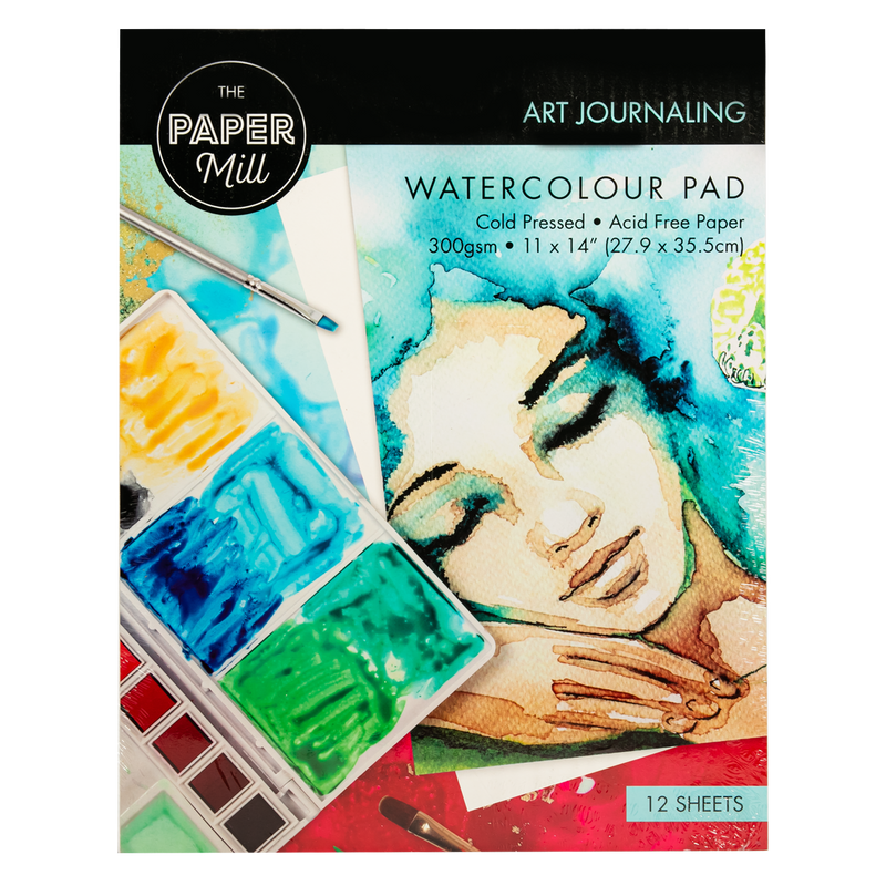 Dark Slate Gray The Paper Mill 300gsm Watercolour Pad 12 Sheets 27.5x35cm Pads