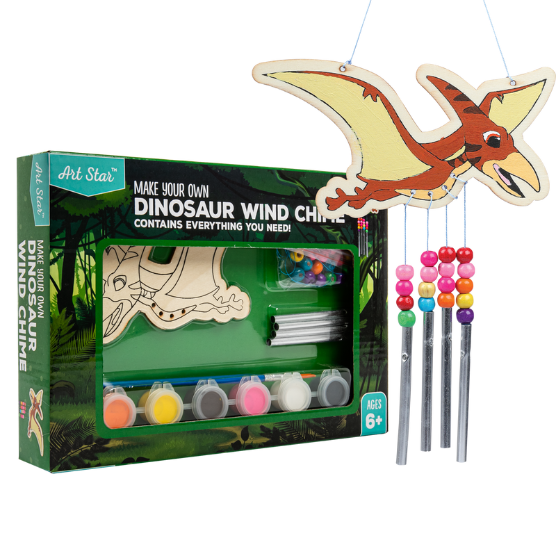 Tan Make Your Own Magical Dinosaur Wind Chime Activity Kids Craft Kits