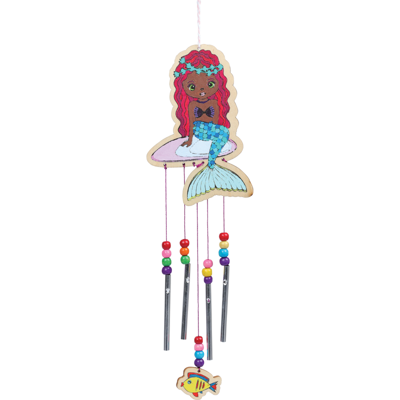 Gray Make Your Own Magical Mermaid Wind Chime Activity Kids Craft Kits