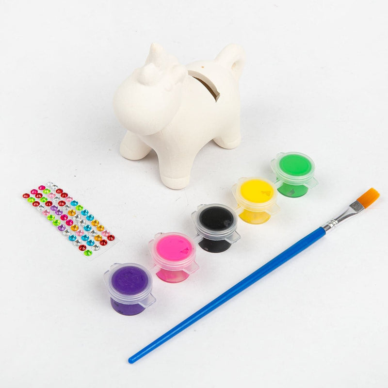 White Smoke Art Star Paint Your Own Unicorn Money Box Kit