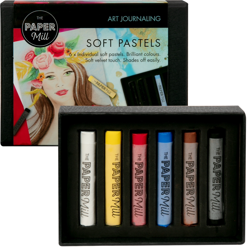 Black Paper Mill Soft Pastels 6pc Pastels & Charcoal