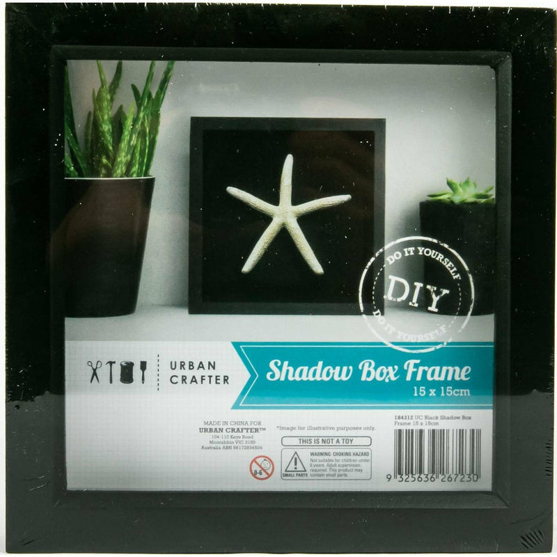 Gray Urban Crafter Black Shadow Box Frame 15 x 15cm Frames