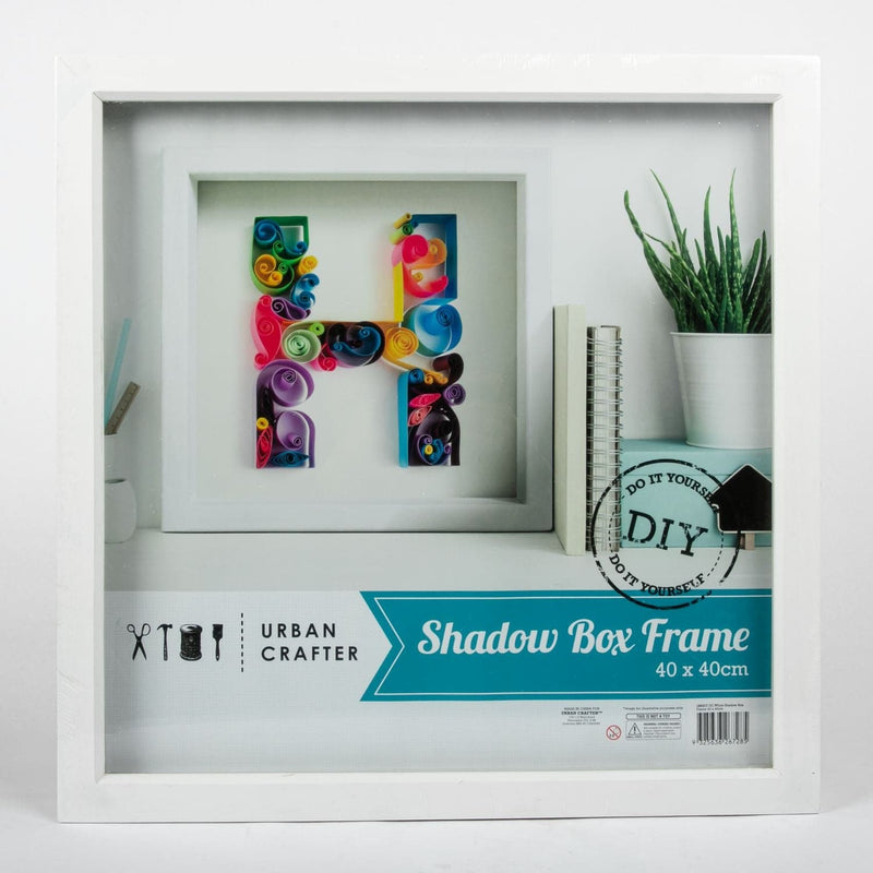 Light Gray Urban Crafter White Shadow Box Frame 40 x 40cm Frames