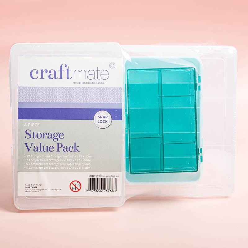 Antique White Craftmate Storage Value Pack 4 Pack Craft Storage