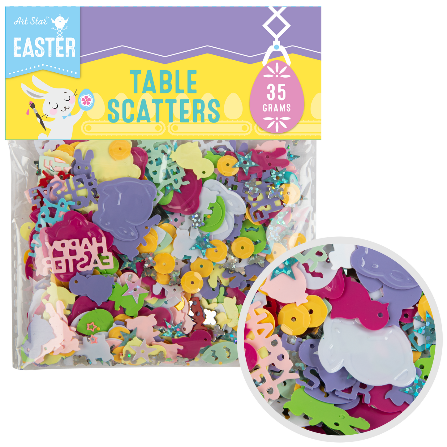 Gray Art Star Easter Table Scatters 30g Easter