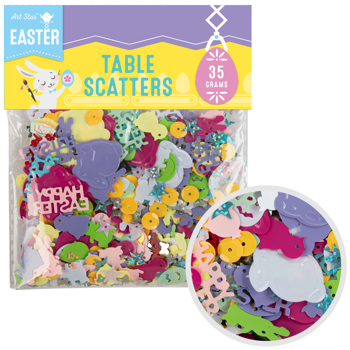 Gray Art Star Easter Table Scatters 30g Easter