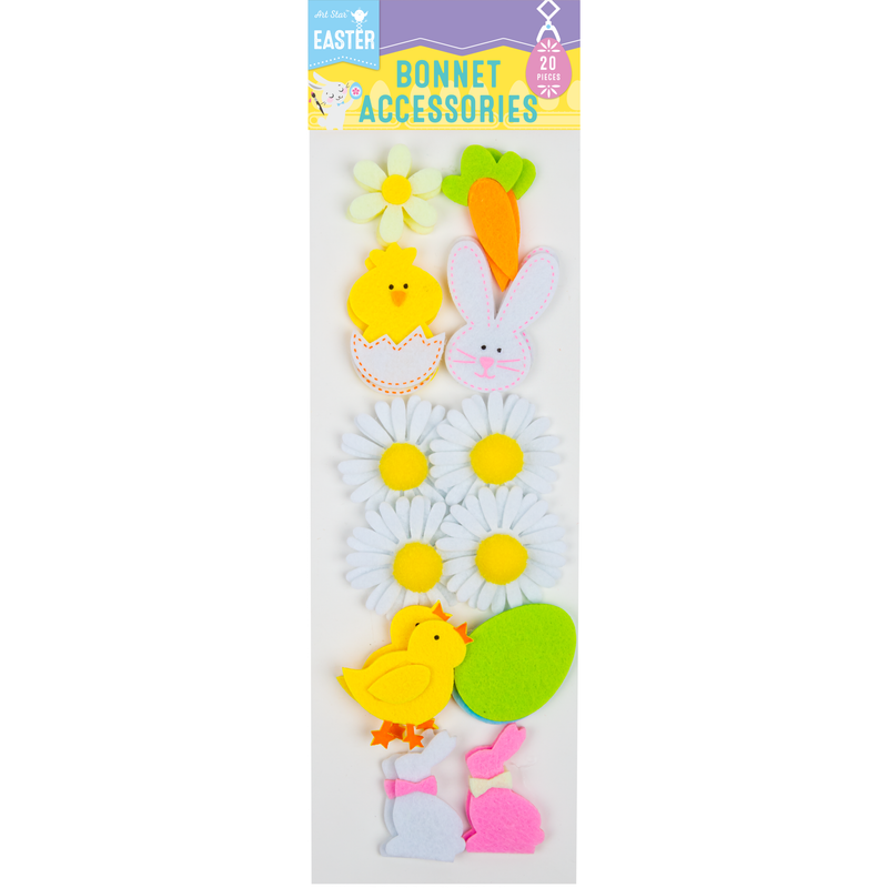 Light Gray Art Star Easter Bonnet Accessories 20pc Easter