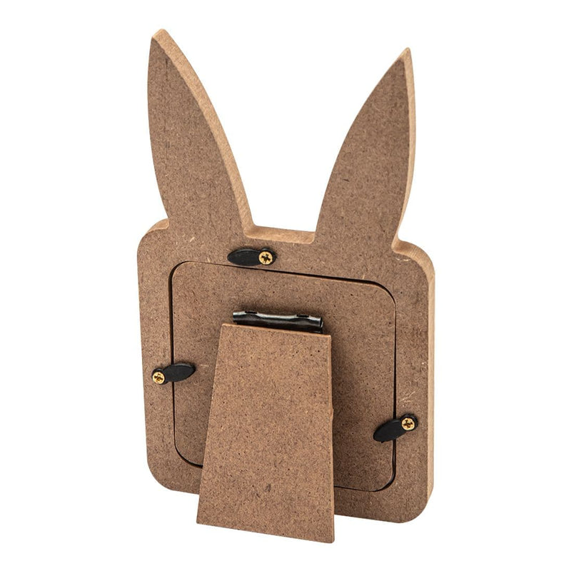 Dim Gray Art Star Easter Wooden Bunny Ears Photo Frame Easter