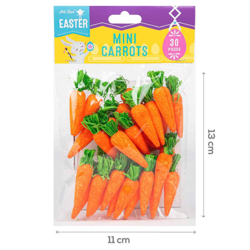 Dark Orange Art Star Easter Foam Carrots 30pc Easter