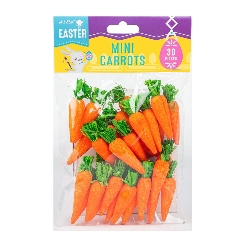 Dark Orange Art Star Easter Foam Carrots 30pc Easter