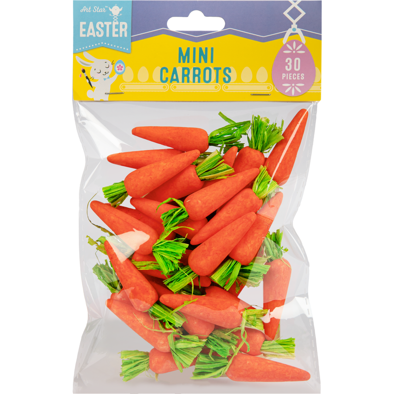 Gray Art Star Easter Foam Carrots 30pc Easter