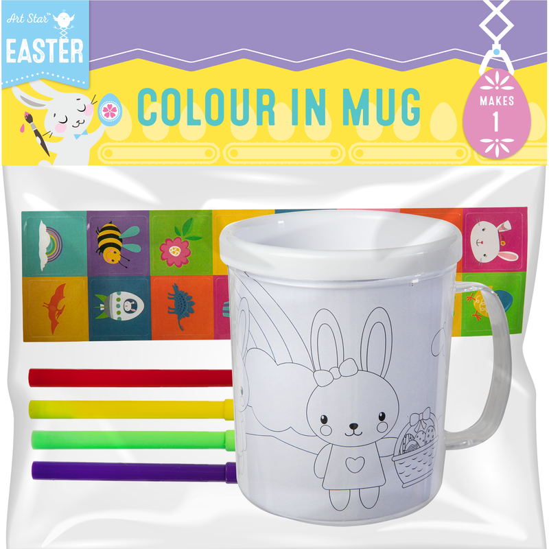 Light Gray Art Star Easter Colour Your Own Mug Makes 1 Easter