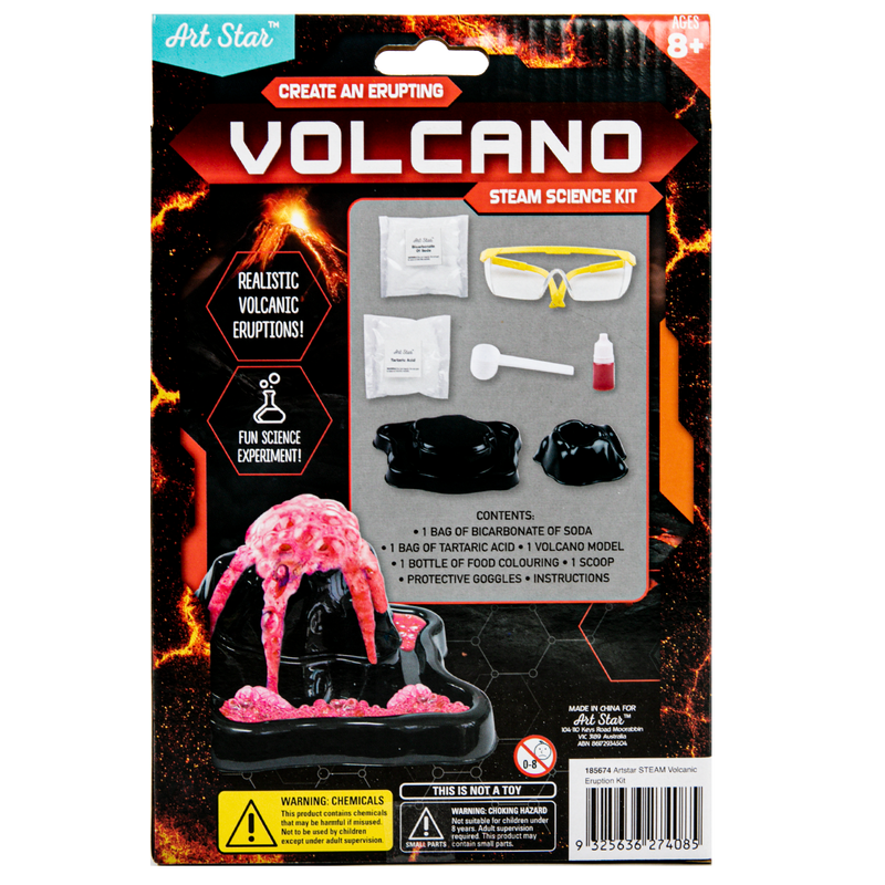 Dark Salmon Art Star Create an Erupting Volcano STEAM Kit Kids STEM & STEAM Kits