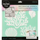 Light Gray The Paper Mill Decorative Stencils 25 x 25cm Coral Sea Stencils And Templates