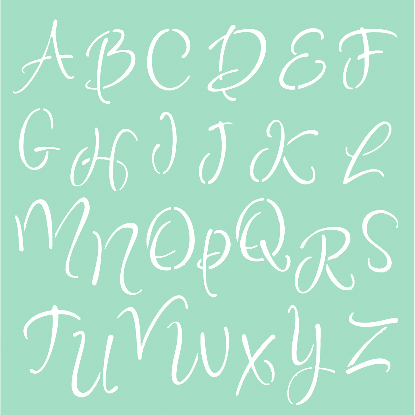 Light Blue The Paper Mill Decorative Stencils 25 x 25cm Millie Uppercase Stencils And Templates