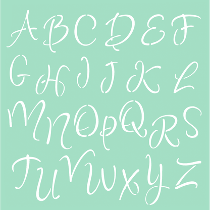 Light Blue The Paper Mill Decorative Stencils 25 x 25cm Millie Uppercase Stencils And Templates