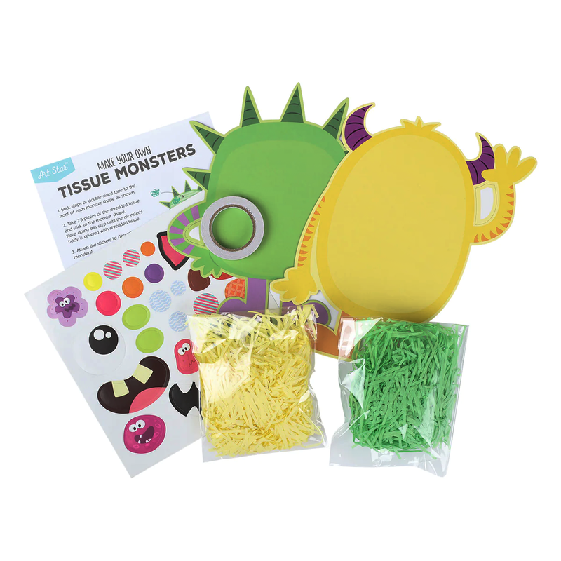 Dark Khaki Art Star Make Your Own Tissue Monsters Activity Kit Kids Craft Kits