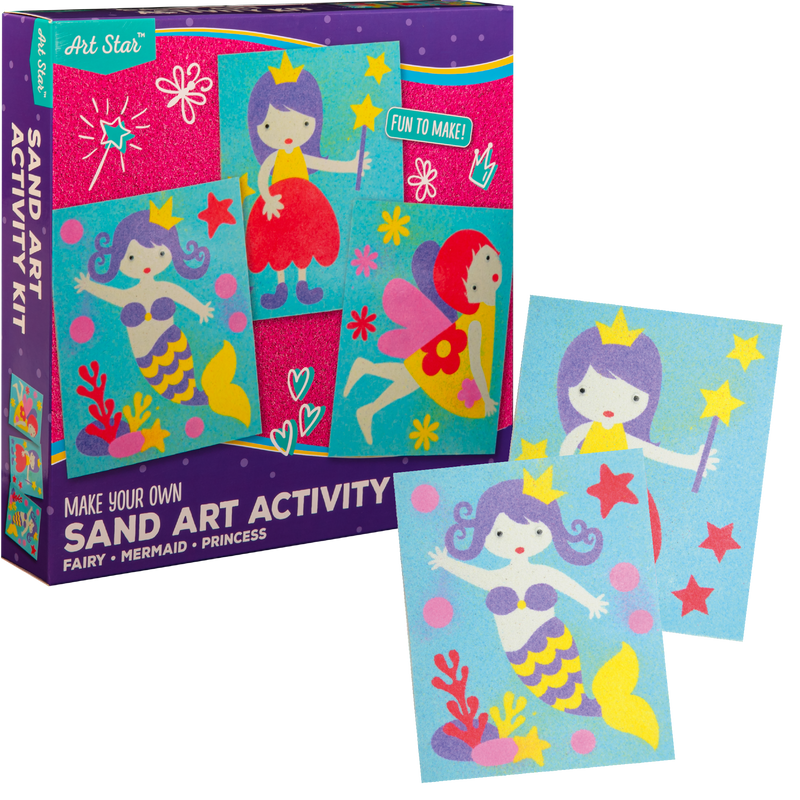 Dark Gray Art Star Make Your Own Sand Art Activity Kit Fairy Mermaid Princess Kids Craft Kits