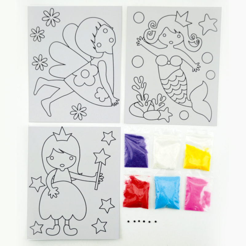 Lavender Art Star Make Your Own Sand Art Activity Kit Fairy Mermaid Princess Kids Craft Kits
