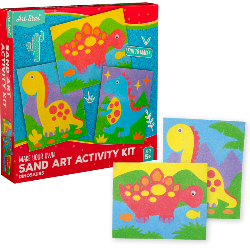 Dark Cyan Art Star Make Your Own Sand Art Activity Kit Dinosaurs Kids Craft Kits