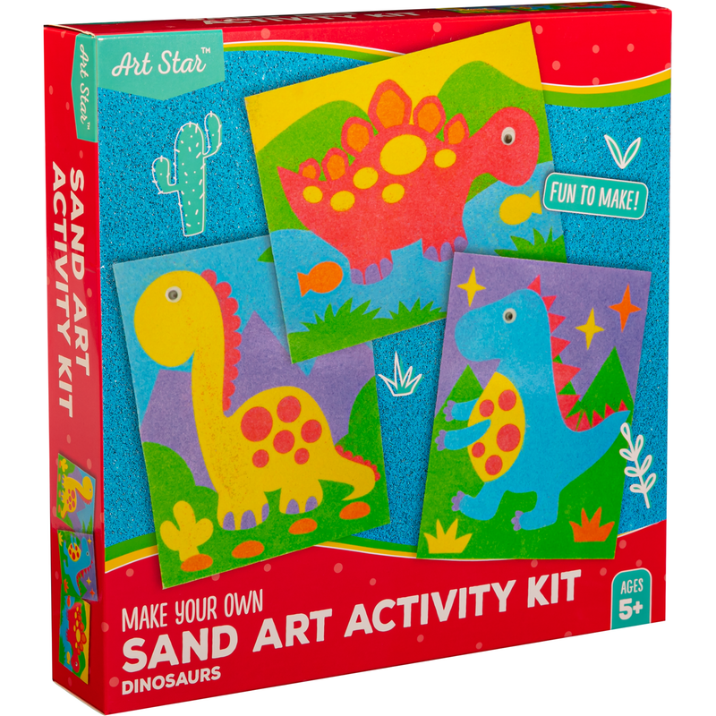 Dark Cyan Art Star Make Your Own Sand Art Activity Kit Dinosaurs Kids Craft Kits
