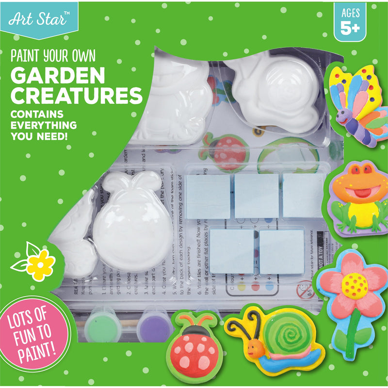 Gray Art Star Paint Your Own Garden Creatures Activity Kit Kids Craft Kits
