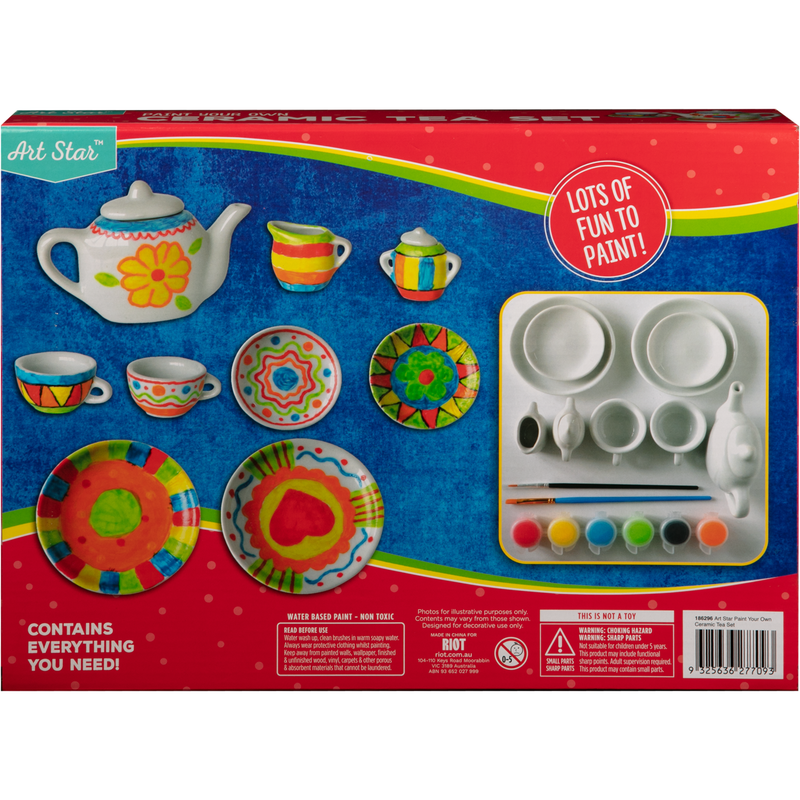 Midnight Blue Art Star Paint Your Own Ceramic Tea Set Kids Craft Kits