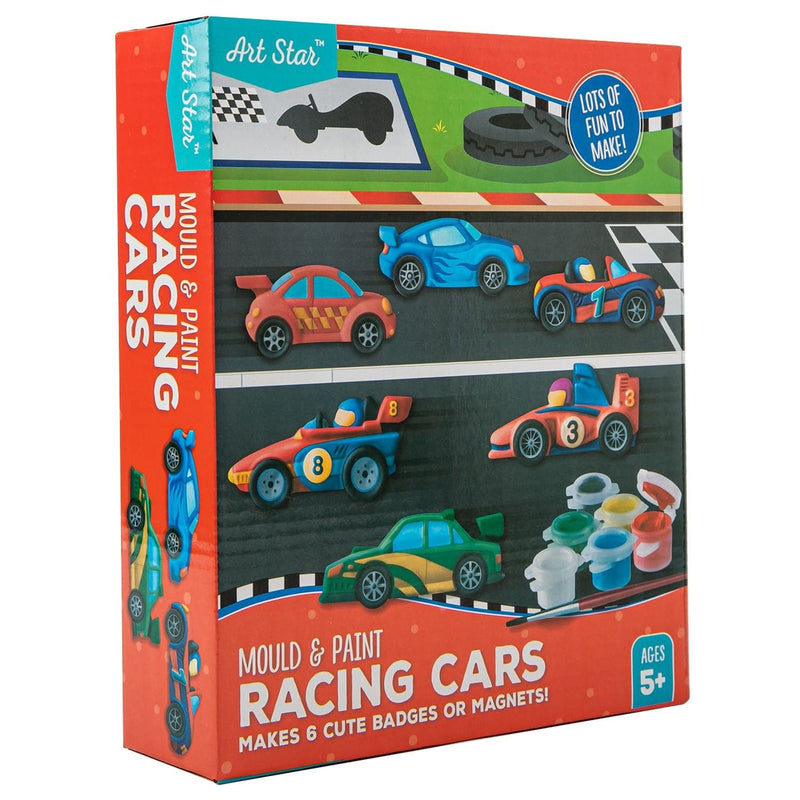 Light Coral Art Star Mould and Paint Plaster Racing Cars Kit Kids Craft Kits