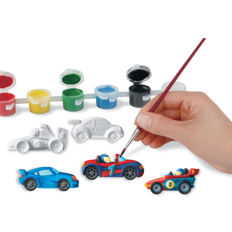 Gray Art Star Mould and Paint Plaster Racing Cars Kit Kids Craft Kits
