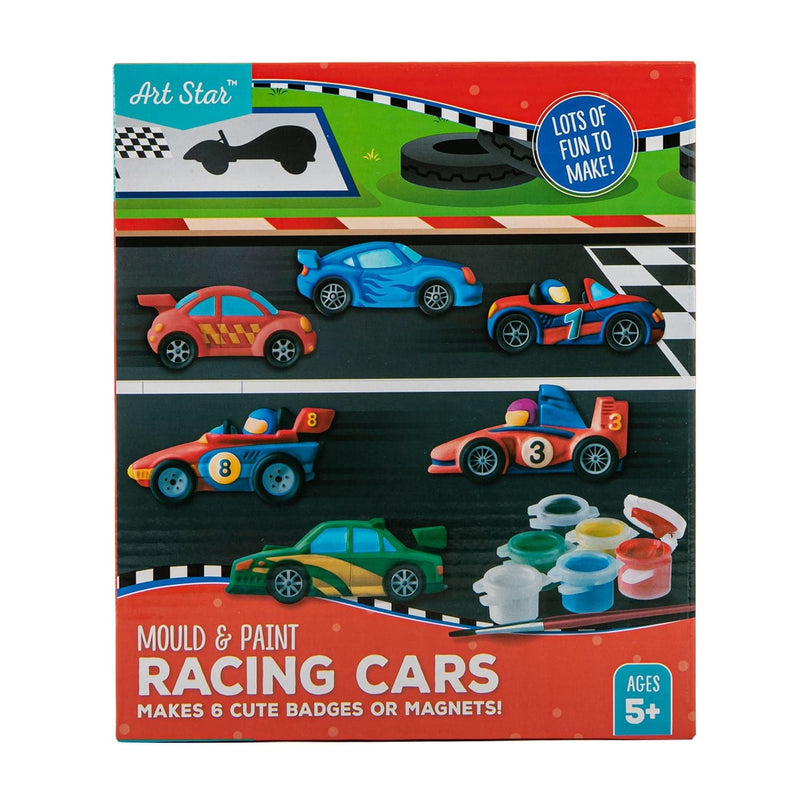Dark Slate Gray Art Star Mould and Paint Plaster Racing Cars Kit Kids Craft Kits