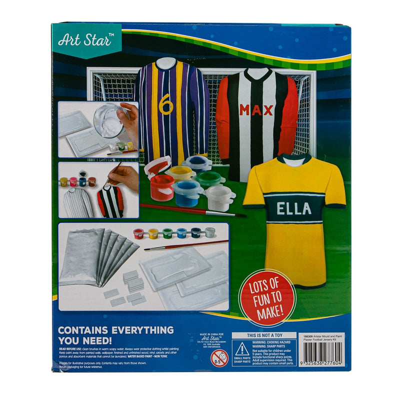 Dark Slate Gray Artstar Mould & Paint Plaster Football Jersey Kit Kids Craft Kits