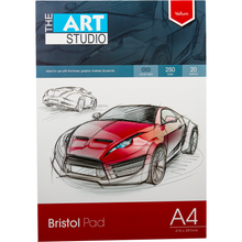 Light Gray The Art Studio A4 Bristol Paper Vellum 250gsm 20 sheets Pads