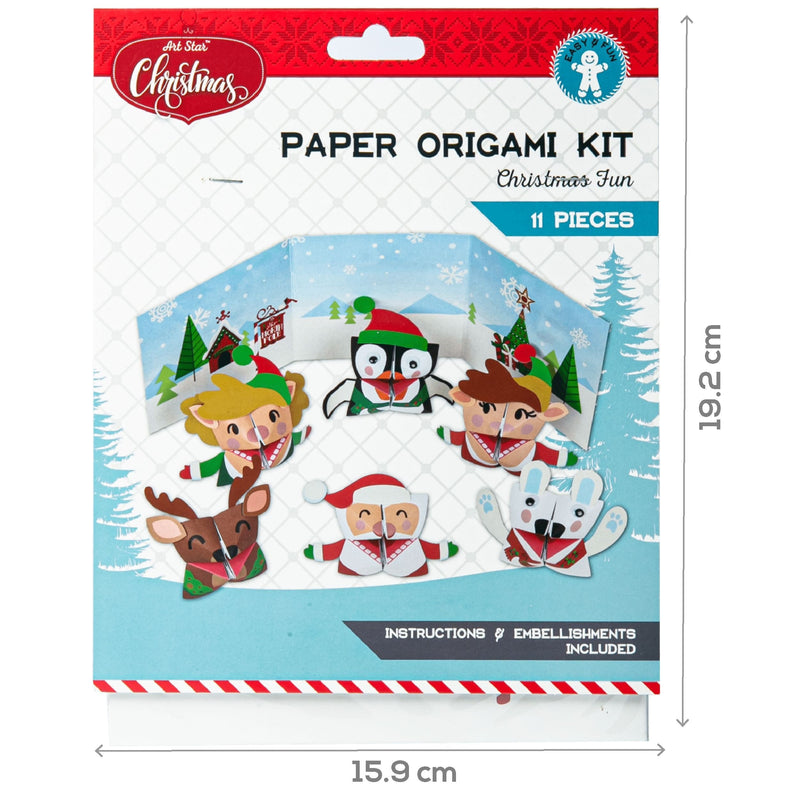 Sky Blue Art Star Christmas Paper Origami Kit 11Pc Christmas