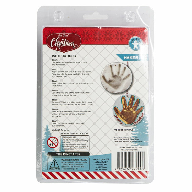 Art Star Air Dry Clay Ornament Imprint Kit