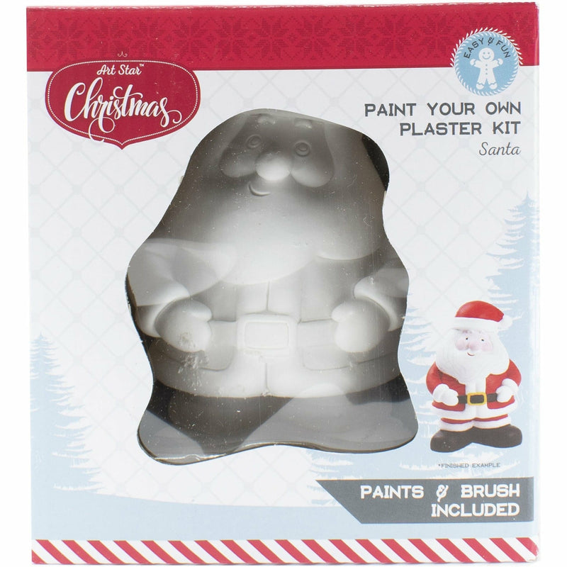 Gray Art Star Paint Your Own Santa Plaster Kit Christmas