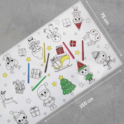 Lavender Art Star Colour Your Own Tablecloth 155 x 75cm Christmas